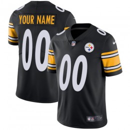 Pittsburgh Steelers Customized Black Team Color Stitched Vapor Untouchable Limited Men's NFL Jersey