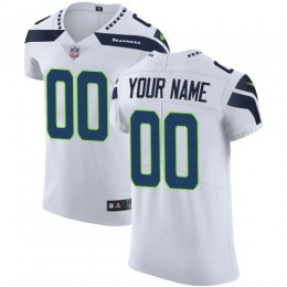 Seattle Seahawks Customized White Stitched Vapor Untouchable Elite Men's NFL Jersey
