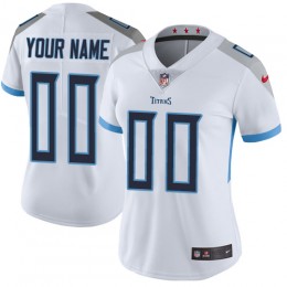 Tennessee Titans Customized White Stitched Vapor Untouchable Limited Women's NFL Jersey