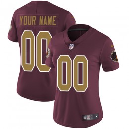 Washington Redskins Customized Burgundy Red Alternate Stitched Vapor Untouchable Limited Women's NFL Jersey