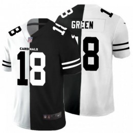 Arizona Arizona Cardinals #18 A.J. Green Men's Black V White Peace Split Vapor Untouchable Limited NFL Jersey