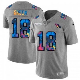 Arizona Arizona Cardinals #18 A.J. Green Men's Multi-Color 2020 NFL Crucial Catch NFL Jersey Greyheather Men's