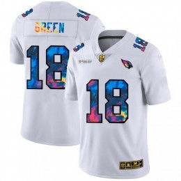 Arizona Arizona Cardinals #18 A.J. Green Men's White Multi-Color 2020 NFL Crucial Catch Limited NFL Jersey