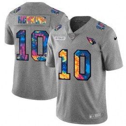 Arizona Cardinals #10 DeAndre Hopkins Men's Multi-Color 2020 NFL Crucial Catch NFL Jersey Greyheather