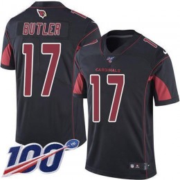 Arizona Cardinals #17 Hakeem Butler Black Men's Stitched NFL Limited Rush 100th Season Jersey