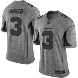 Arizona Cardinals #3 Josh Rosen Gray Men's Stitched NFL Limited Gridiron Gray Jersey