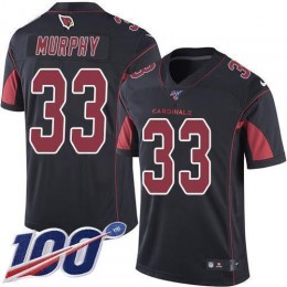 Arizona Cardinals #33 Byron Murphy Black Men's Stitched NFL Limited Rush 100th Season Jersey