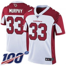 Arizona Cardinals #33 Byron Murphy White Men's Stitched NFL 100th Season Vapor Limited Jersey