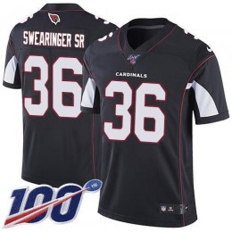 Arizona Cardinals #36 D.J. Swearinger Sr. Black Alternate Men's Stitched NFL 100th Season Vapor Limited Jersey