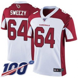 Arizona Cardinals #64 J.R. Sweezy White Men's Stitched NFL 100th Season Vapor Limited Jersey