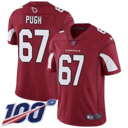 Arizona Cardinals #67 Justin Pugh Red Team Color Men's Stitched NFL 100th Season Vapor Limited Jersey