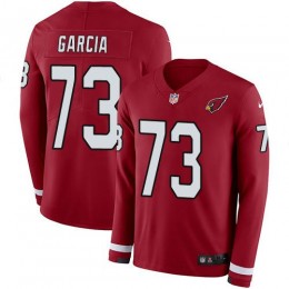 Arizona Cardinals #73 Max Garcia Red Team Color Men's Stitched NFL Limited Therma Long Sleeve Jersey