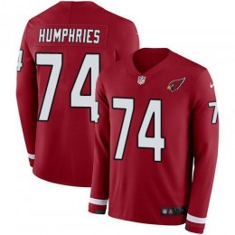 Arizona Cardinals #74 D.J. Humphries Red Team Color Men's Stitched NFL Limited Therma Long Sleeve Jersey