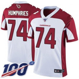 Arizona Cardinals #74 D.J. Humphries White Men's Stitched NFL 100th Season Vapor Limited Jersey