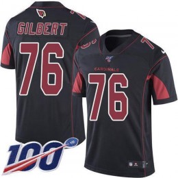 Arizona Cardinals #76 Marcus Gilbert Black Men's Stitched NFL Limited Rush 100th Season Jersey