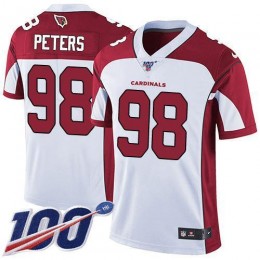 Arizona Cardinals #98 Corey Peters White Men's Stitched NFL 100th Season Vapor Limited Jersey