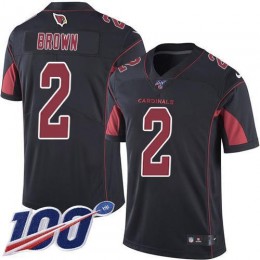 Cardinals #2 Marquise Brown Black Men's Stitched NFL Limited Rush 100th Season Jersey