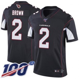 Cardinals #2 Marquise Brown Black Alternate Men's Stitched NFL 100th Season Vapor Untouchable Limited Jersey