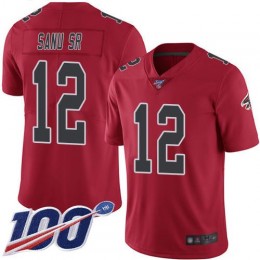Atlanta Falcons #12 Mohamed Sanu Sr Red Men's Stitched NFL Limited Rush 100th Season Jersey