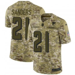 Atlanta Falcons #21 Deion Sanders Camo Men's Stitched NFL Limited 2018 Salute To Service Jersey
