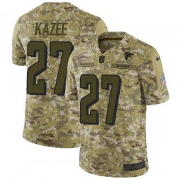 Atlanta Falcons #27 Damontae Kazee Camo Men's Stitched NFL Limited 2018 Salute To Service Jersey