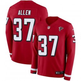 Atlanta Falcons #37 Ricardo Allen Red Team Color Men's Stitched NFL Limited Therma Long Sleeve Jersey