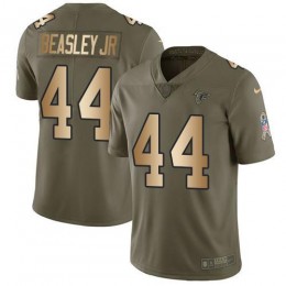 Atlanta Falcons #44 Vic Beasley Jr Olive/Gold Men's Stitched NFL Limited 2017 Salute To Service Jersey