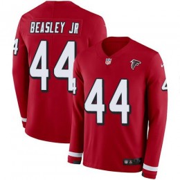 Atlanta Falcons #44 Vic Beasley Jr Red Team Color Men's Stitched NFL Limited Therma Long Sleeve Jersey