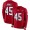Atlanta Falcons #45 Deion Jones Red Team Color Men's Stitched NFL Limited Therma Long Sleeve Jersey