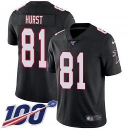 Atlanta Falcons #81 Hayden Hurst Black Alternate Men's Stitched NFL 100th Season Vapor Untouchable Limited Jersey