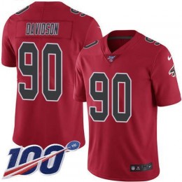 Atlanta Falcons #90 Marlon Davidson Red Men's Stitched NFL Limited Rush 100th Season Jersey