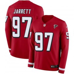Atlanta Falcons #97 Grady Jarrett Red Team Color Men's Stitched NFL Limited Therma Long Sleeve Jersey