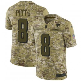 Falcons #8 Kyle Pitts Camo Men's Stitched NFL Limited 2018 Salute To Service Jersey