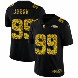 Baltimore Baltimore Ravens #99 Matthew Judon Men's Leopard Print Fashion Vapor Limited NFL Jersey Black Men's