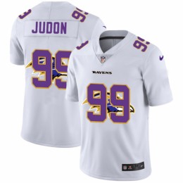 Baltimore Baltimore Ravens #99 Matthew Judon White Men's Team Logo Dual Overlap Limited NFL Jersey