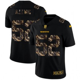 Baltimore Ravens #52 Ray Lewis Men's Black Flocked Lightning Vapor Limited NFL Jersey