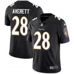 Baltimore Ravens #28 Anthony Averett Black Alternate Men's Stitched NFL Vapor Untouchable Limited Jersey