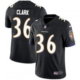 Baltimore Ravens #36 Chuck Clark Black Alternate Men's Stitched NFL Vapor Untouchable Limited Jersey