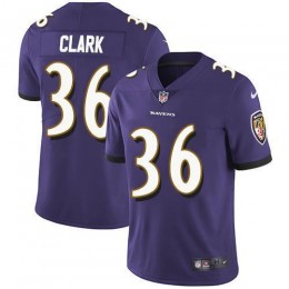 Baltimore Ravens #36 Chuck Clark Purple Team Color Men's Stitched NFL Vapor Untouchable Limited Jersey