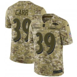 Baltimore Ravens #39 Brandon Carr Camo Men's Stitched NFL Limited 2018 Salute To Service Jersey