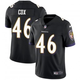 Baltimore Ravens #46 Morgan Cox Black Alternate Men's Stitched NFL Vapor Untouchable Limited Jersey