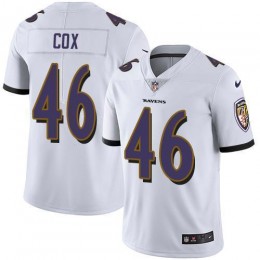 Baltimore Ravens #46 Morgan Cox White Men's Stitched NFL Vapor Untouchable Limited Jersey
