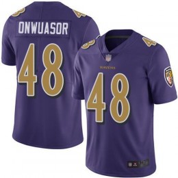 Baltimore Ravens #48 Patrick Onwuasor Purple Men's Stitched NFL Limited Rush Jersey