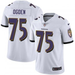 Baltimore Ravens #75 Jonathan Ogden White Men's Stitched NFL Vapor Untouchable Limited Jersey