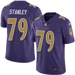 Baltimore Ravens #79 Ronnie Stanley Purple Men's Stitched NFL Limited Rush Jersey