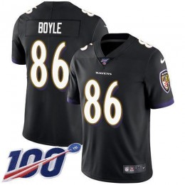 Baltimore Ravens #86 Nick Boyle Black Alternate Men's Stitched NFL 100th Season Vapor Untouchable Limited Jersey