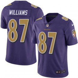 Baltimore Ravens #87 Maxx Williams Purple Men's Stitched NFL Limited Rush Jersey