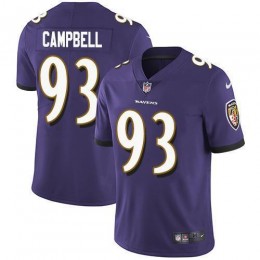 Baltimore Ravens #93 Calais Campbell Purple Team Color Men's Stitched NFL Vapor Untouchable Limited Jersey