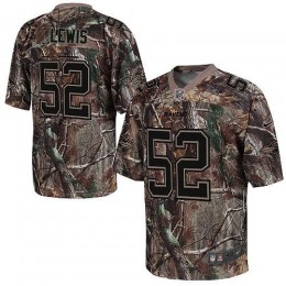 Ravens #52 Ray Lewis Camo Men's Stitched NFL Realtree Elite Jersey