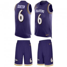 Ravens #6 Patrick Queen Purple Team Color Men's Stitched NFL Limited Tank Top Suit Jersey
